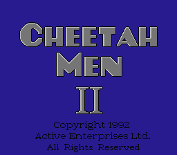 CheetahMen II (Homebrew) — Title screen